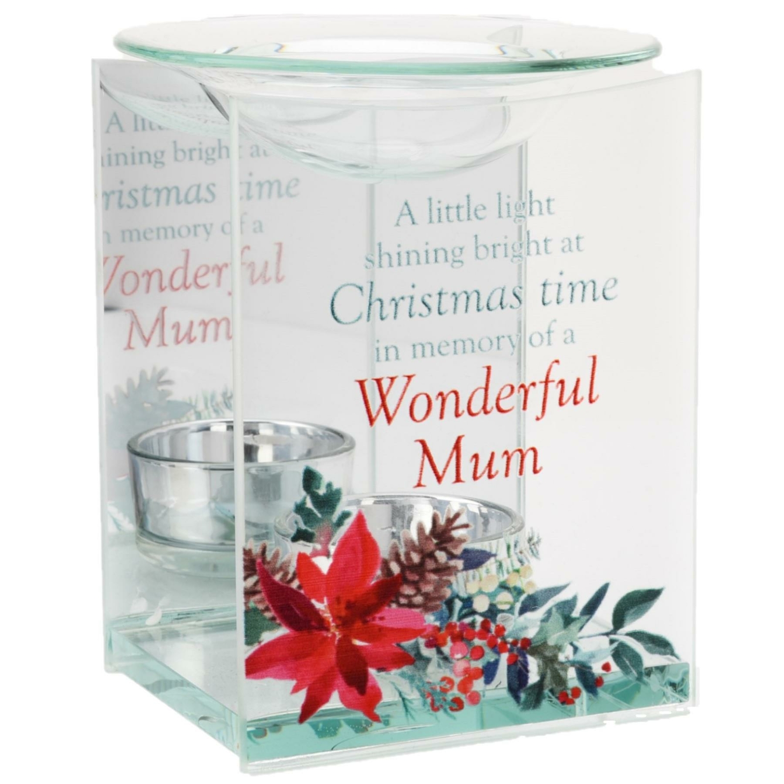 Christmas Glass Memorial Oil Burner – Wonderful Mum