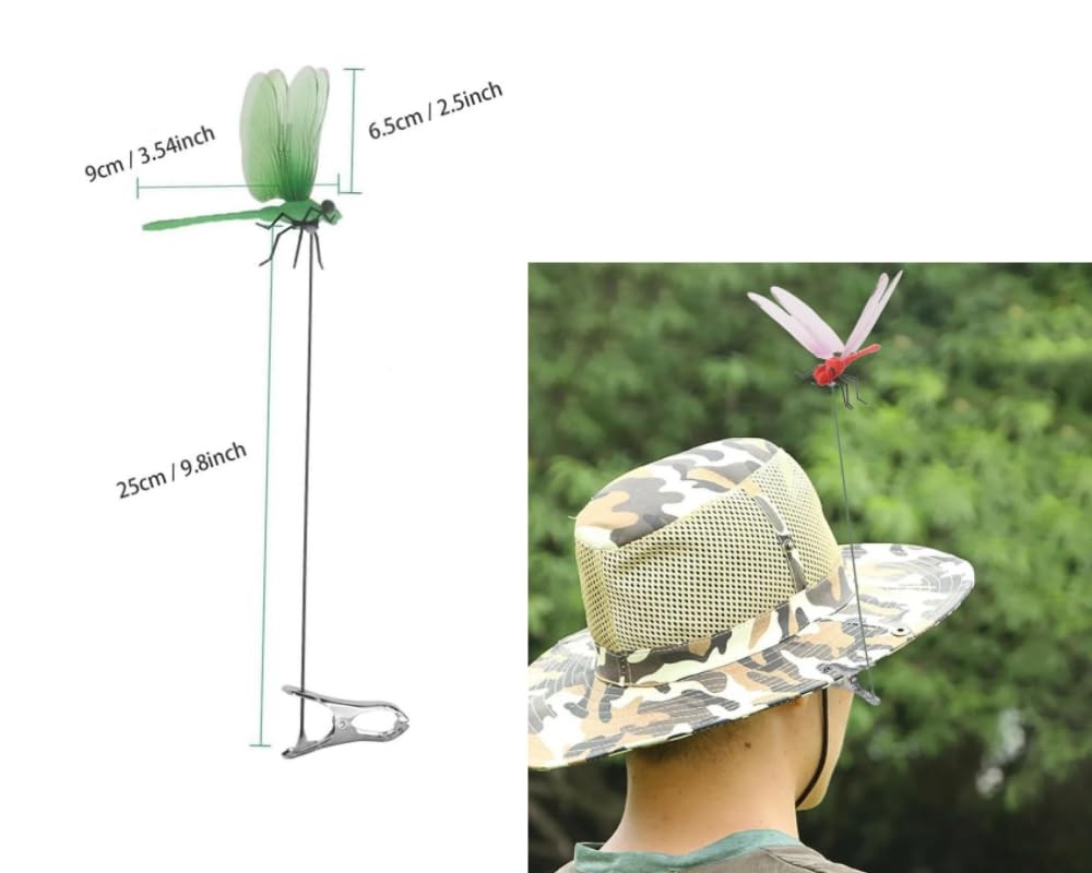 BOHESI 12 Pack Dragonfly Clip,3D Dragonfly Garden Stakes Decor,Fly Deterrent,…