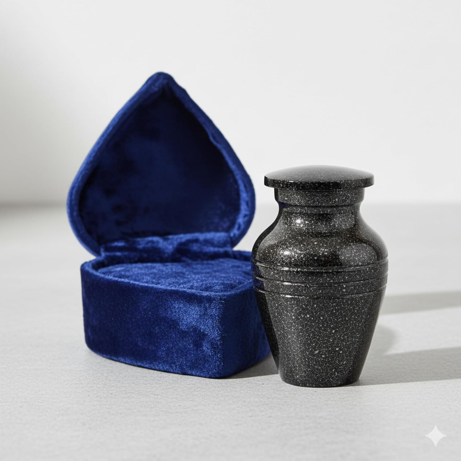 Gray Comet Small Keepsake Cremation Urns for Human Ashes with Velvet Heart Case