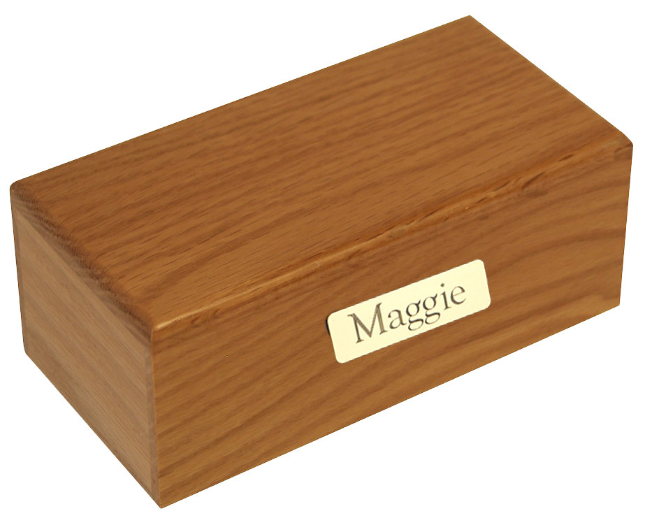 Small/Keepsake 15 Cubic Inches Simply Oak Funeral Urn for Cremation Ashes