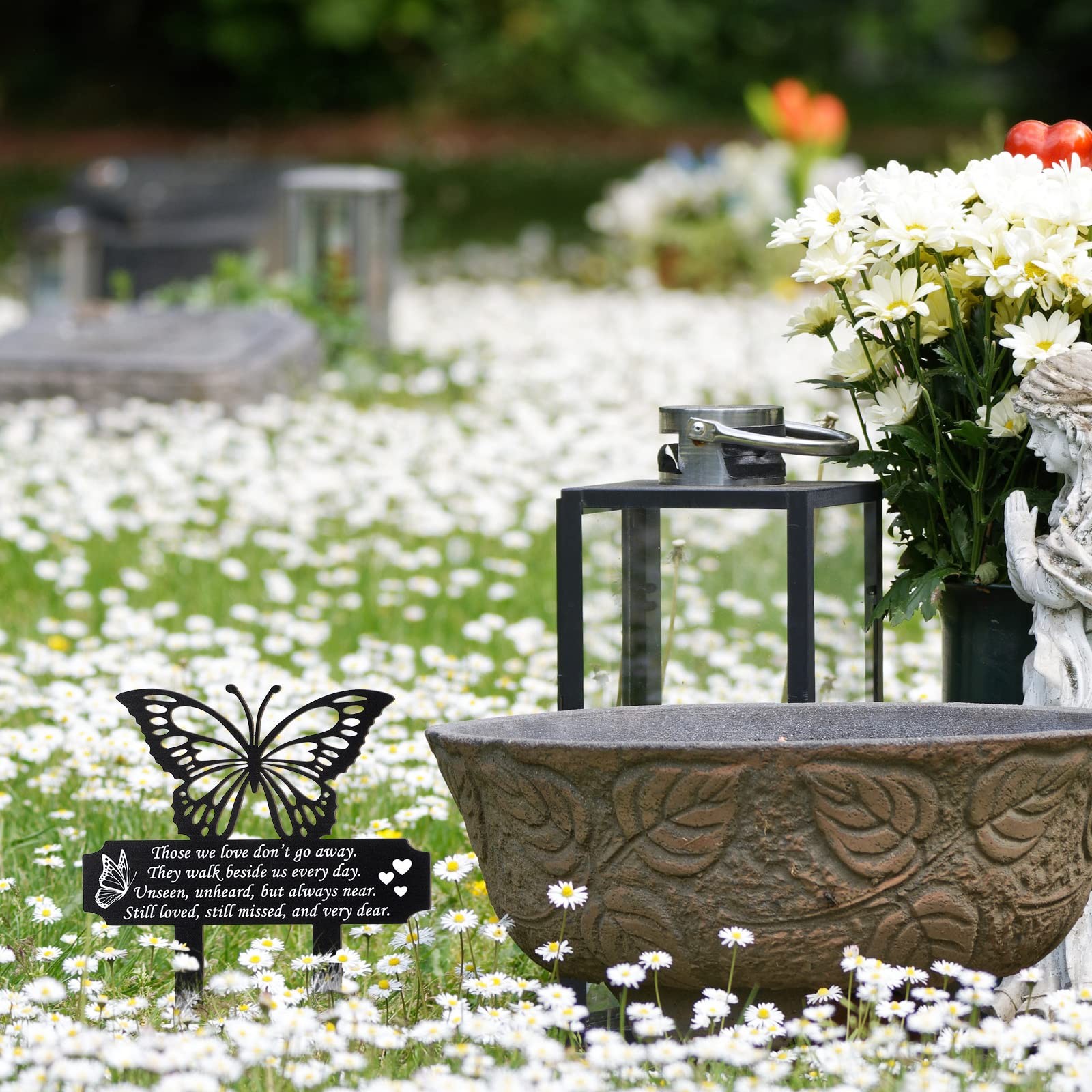 Cemetery Decorations for Grave, Butterfly Memorial Grave Markers, Memorial Gi…