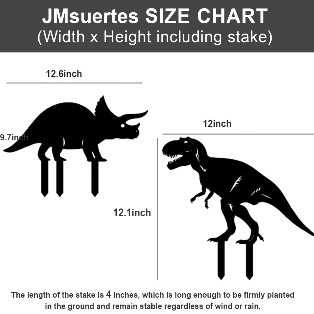 Dinosaur Metal Decorative Garden Stakes Dinosaur Gifts for Women Men Mom Birt…