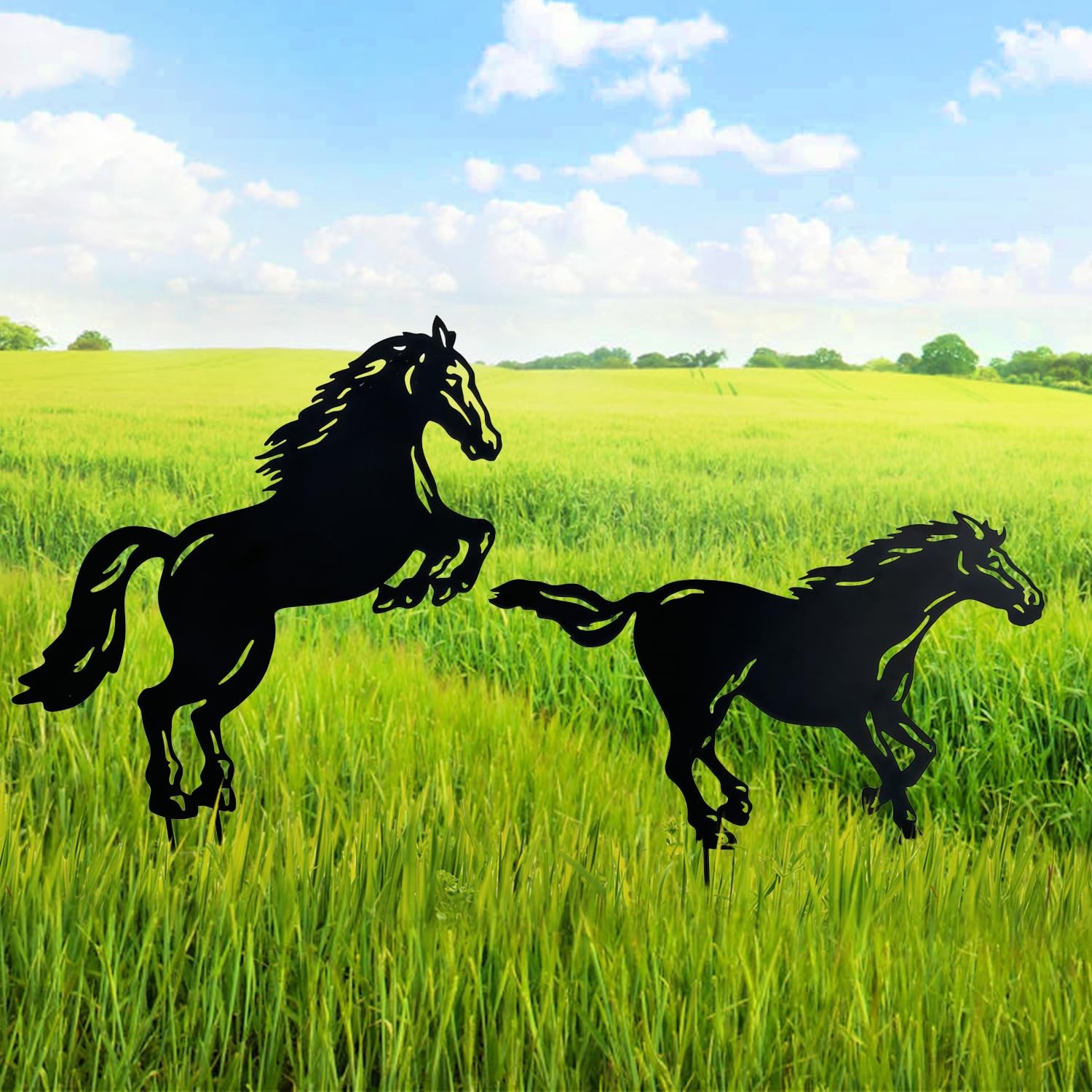 Horse Metal Garden Stakes Unique Gifts for Horse Lovers, Outdoor Decor