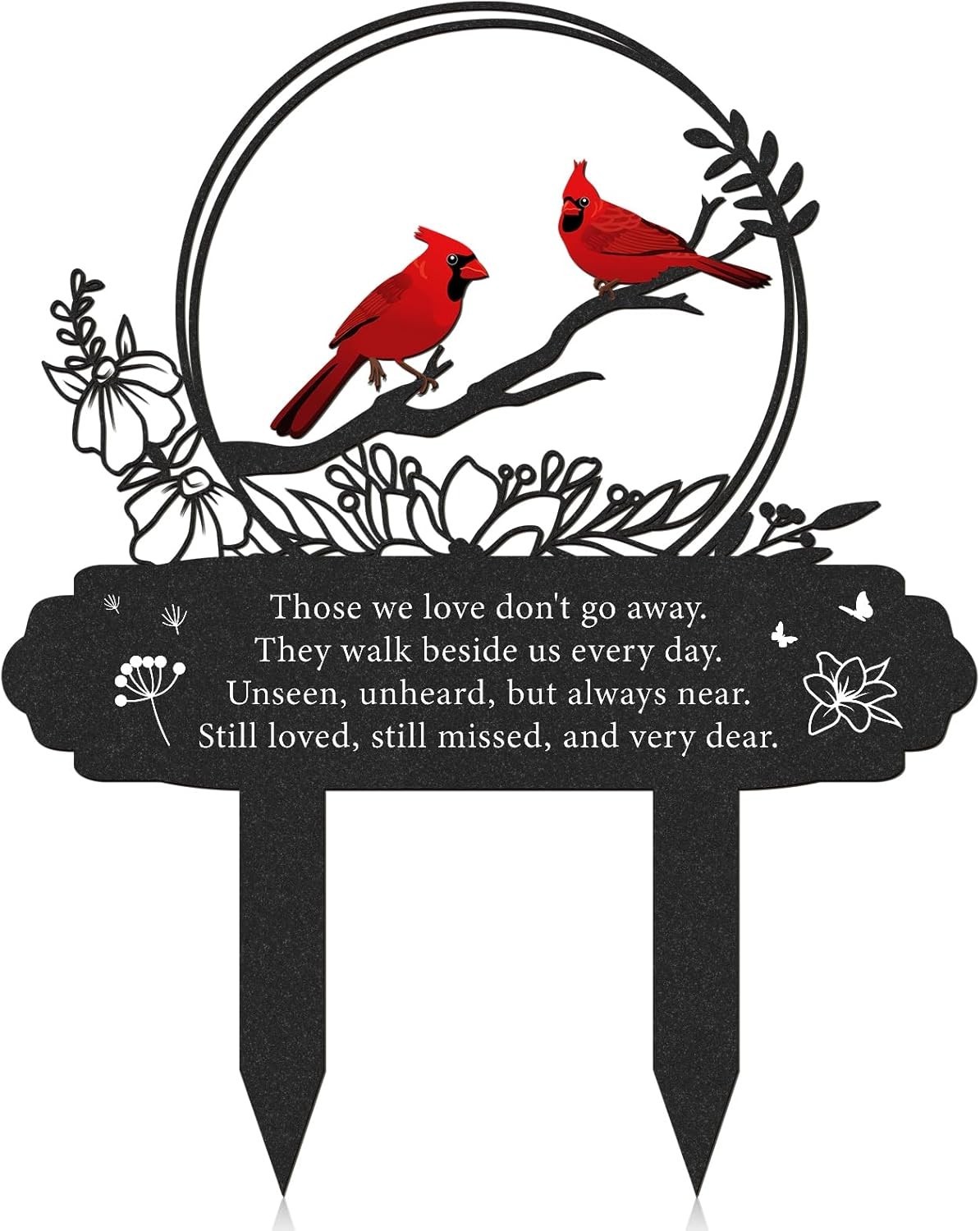 13×12 Inch Cardinal Cemetery Decoration – Tribute for Mom, Dad, and Relatives