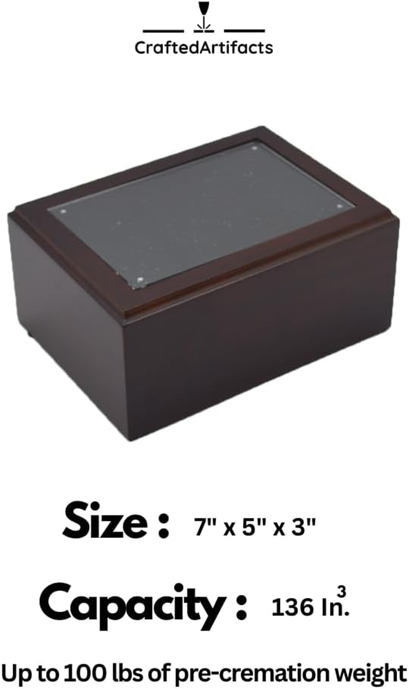 Companion Photo Urn with Acrylic Magnetic Picture Frame for Human and Pet Ashes,