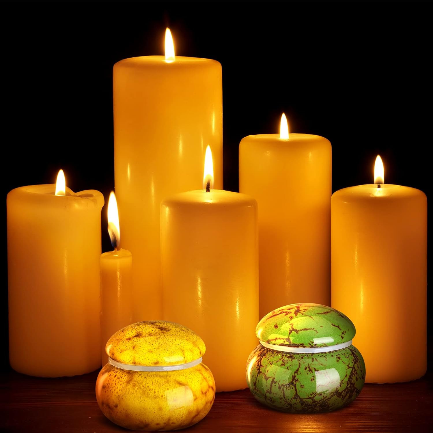 6 Pieces Ceramic Small Urn for Human Ashes Memorial Mini Keepsake Urns 1.6 Inch