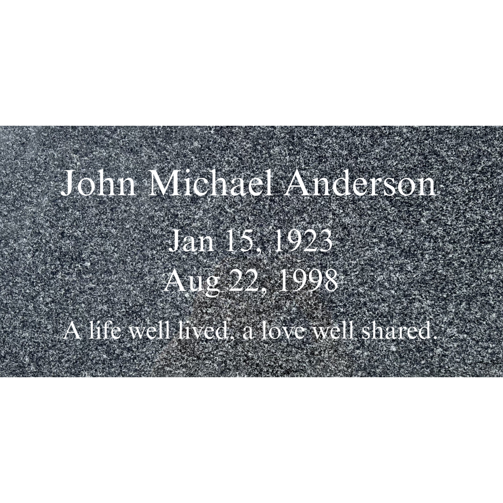 Headstone -cemetery grave flat marker 24x12x4″ includes engraving- Black mist