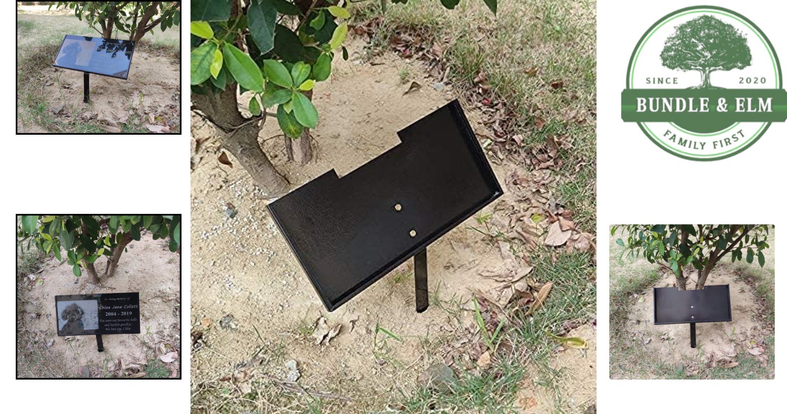 Weatherproof Steel Holder for 12×6 Inch Memorial Stones – Lightweight and Sturdy