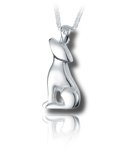 Sterling Silver Good Boy Dog Cremation Urn Pendant for Ashes