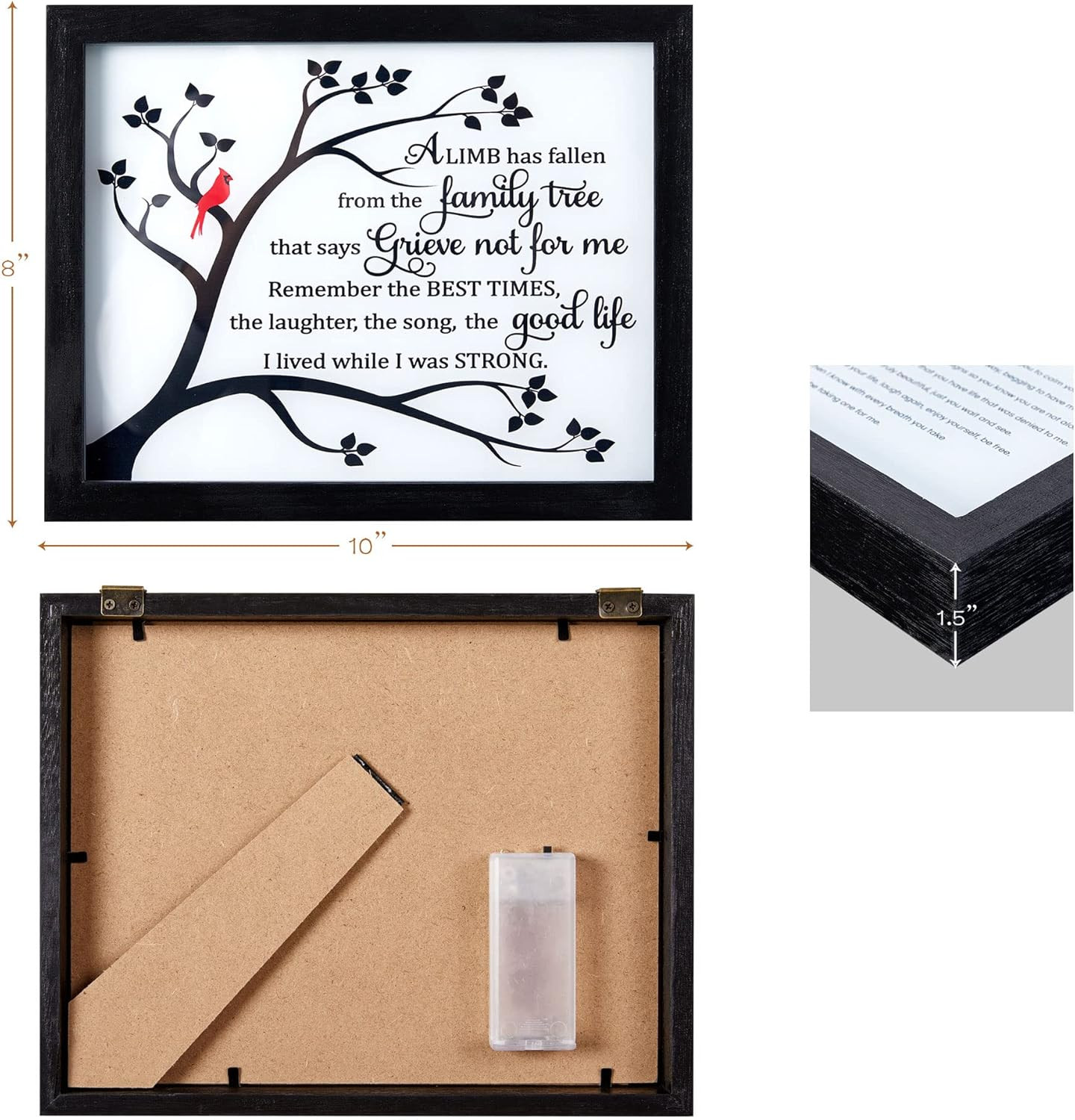 Sympathy Gift LED Memorial Shadow Box Memorial Gifts for Loss of Loved One – …
