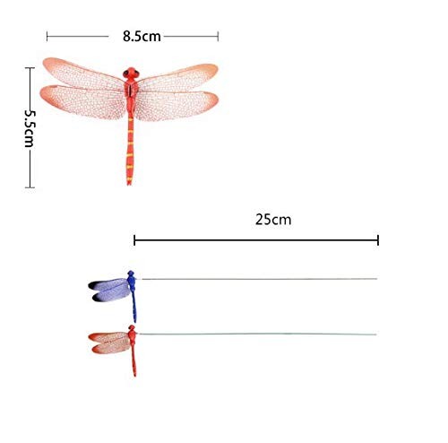8PCS Artificial Dragonfly Home Decor for Horticulture and Crafts