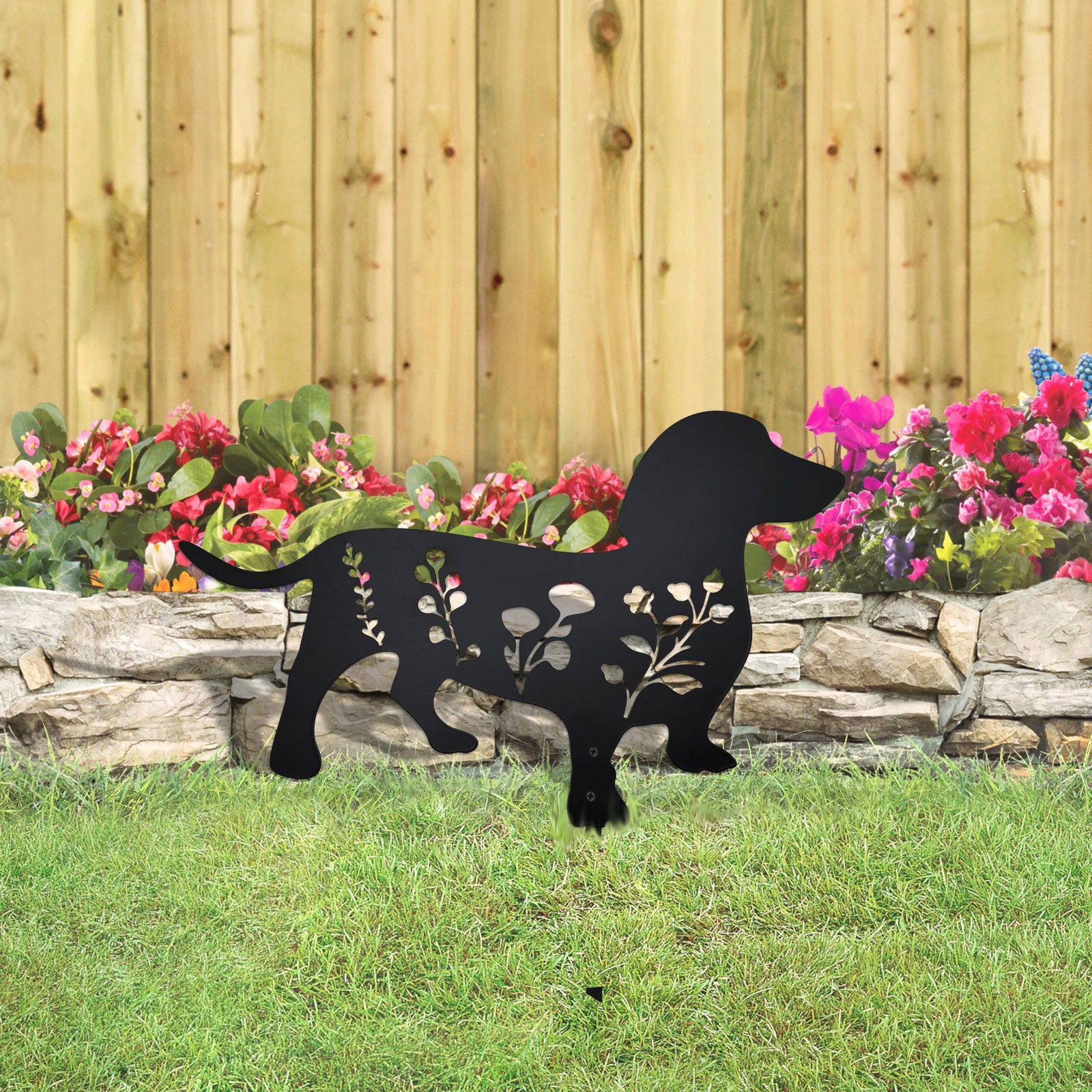 “Dog Garden Stake Unique Outdoor Decor for Dog Lovers, Durable Yard Art”
