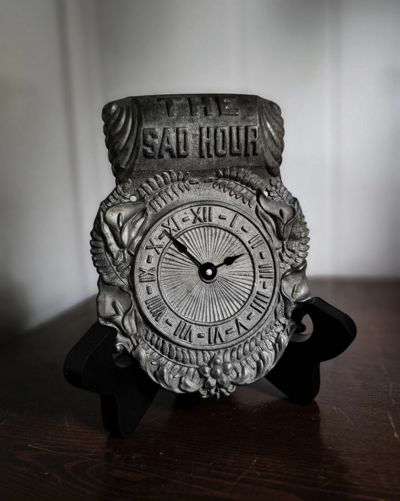 Victorian The Sad Hour Clock Casket Death Plaque