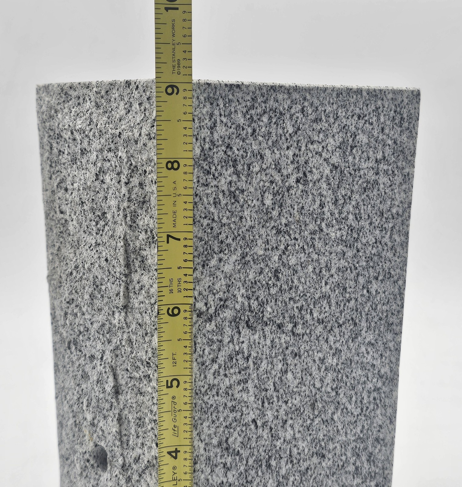 Granite Memorial Vase Tapered Gray Shiney Speckled Edged Cemetery 9″×5.25″×4″