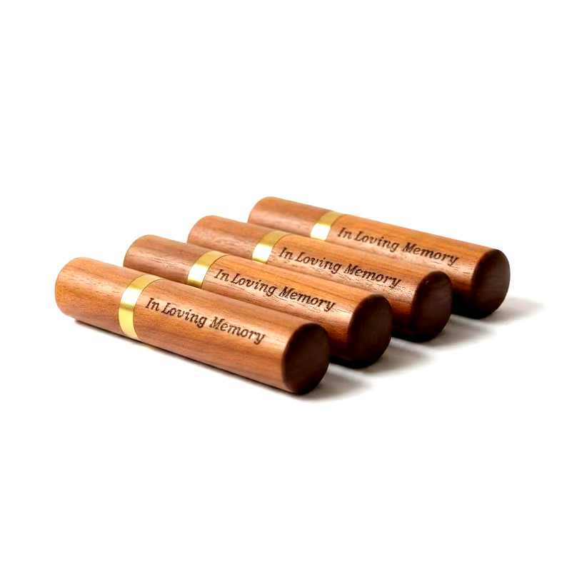 FOUR ROSEWOOD Cremation Scattering Tubes – Laser Engraved “IN LOVING MEMORY”