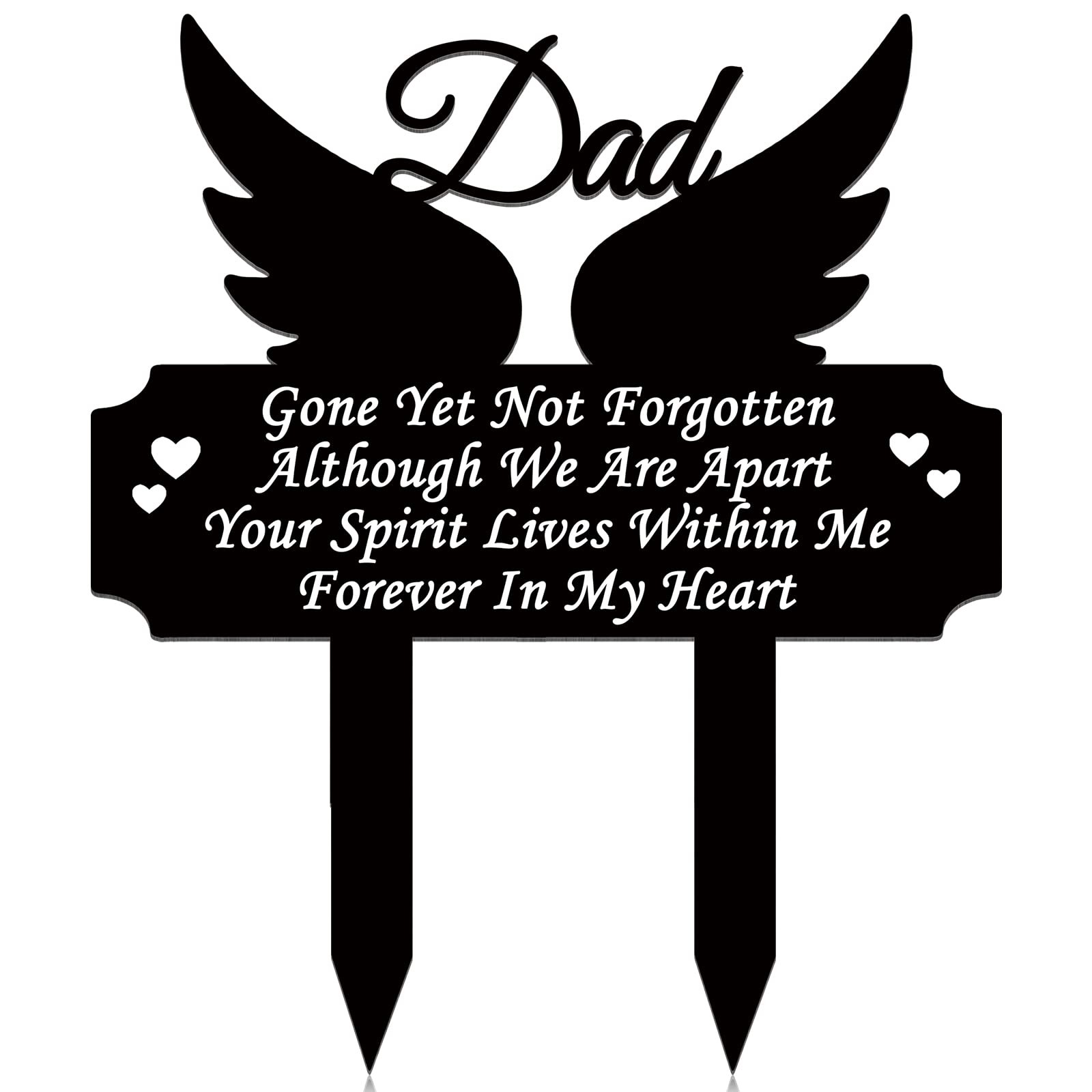 Memorial Stakes Grave Decorations for Cemetery Metal Memorial Grave Marker Wa…