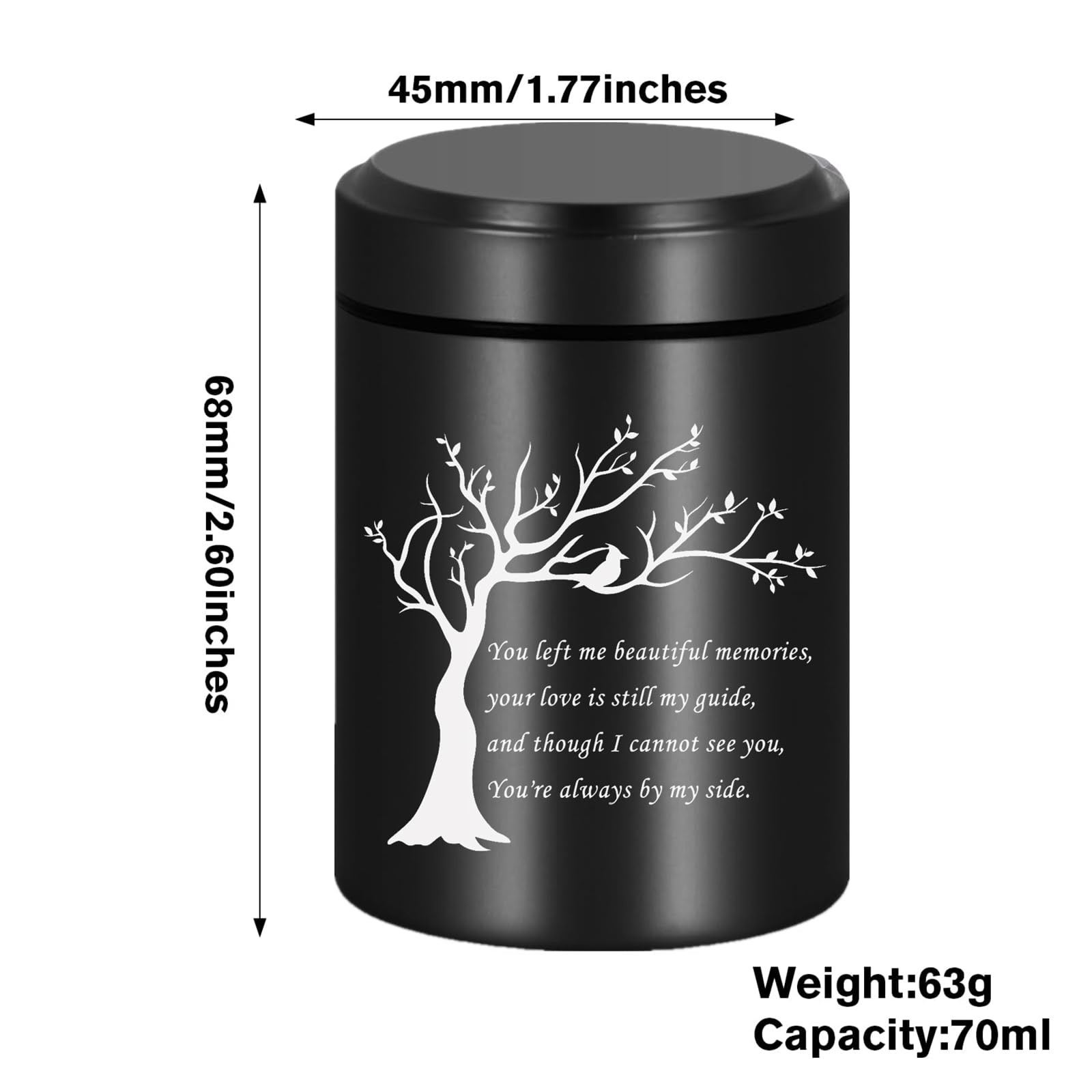 Small Keepsake Urn for Human Ashes Mini Cremation Urns for Ashes Stainless Steel