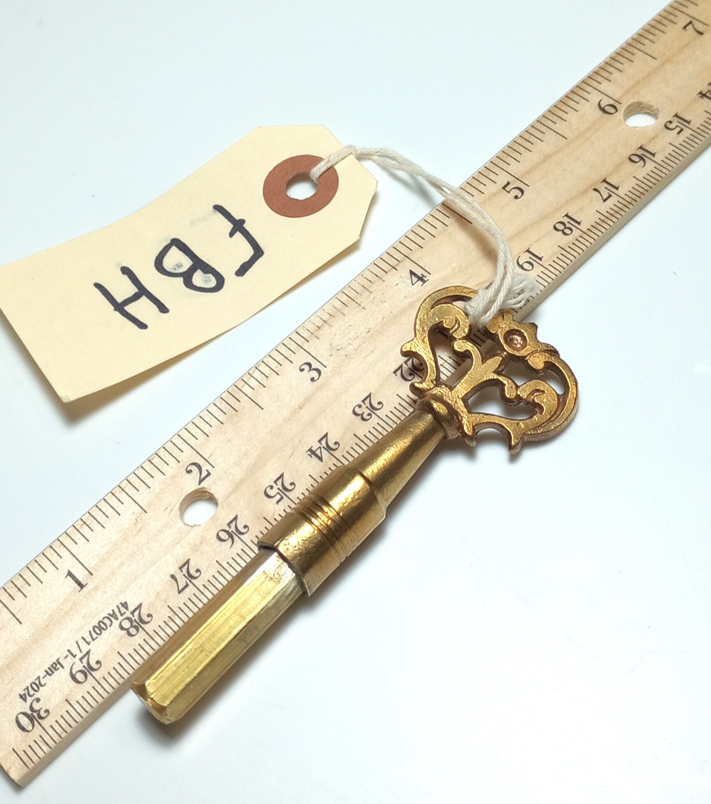 Brass Pocket Casket Key / Coffin Key