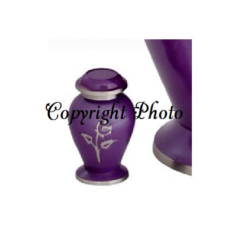 Avondale Purple Rose Keepsake, Cremation Keepsake for Human Ashes Free Shipping