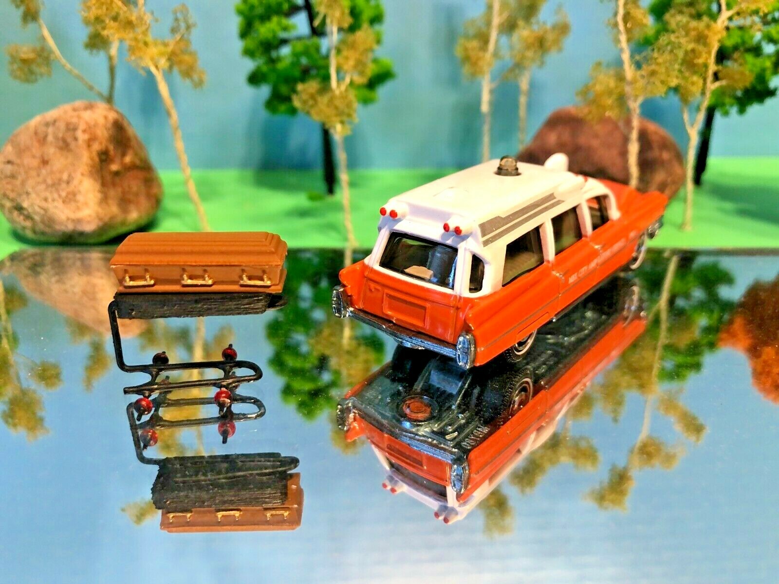 Hearse, Funeral, Grave, Car, Ghoulish, MBX City Ambulatory Service Unit 2, 1/64