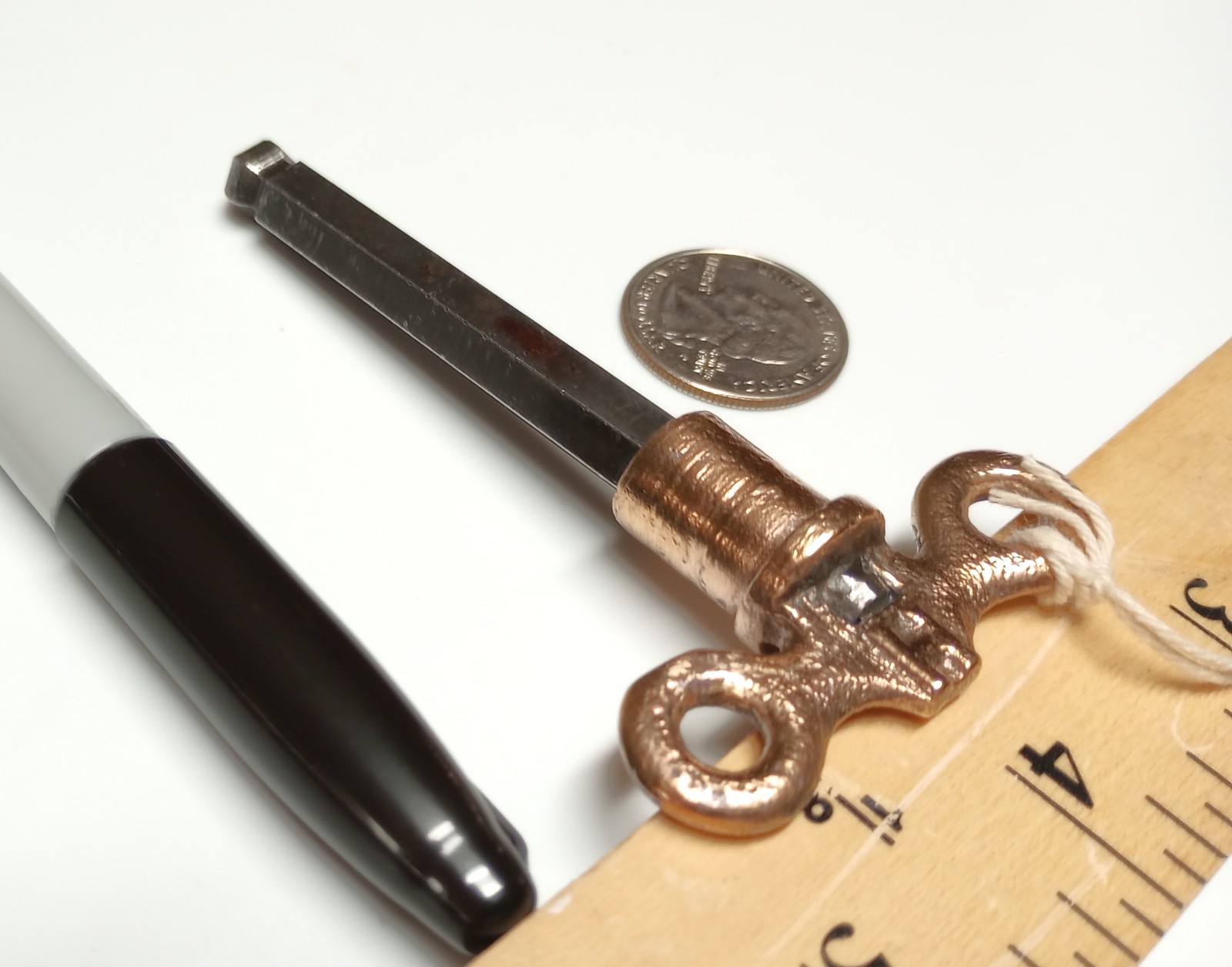 Brass and Steel Pocket Casket Key