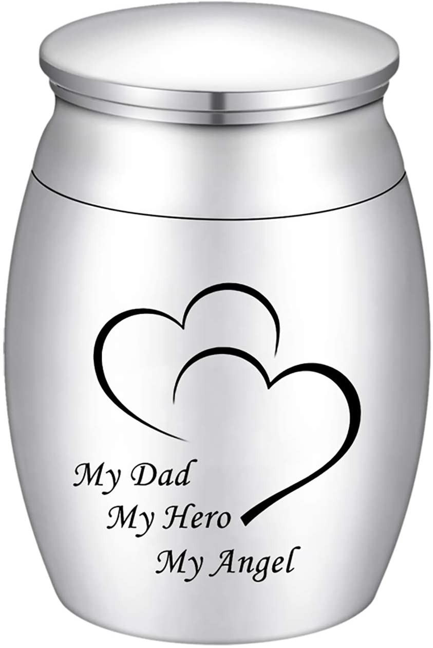 Dletay 1.57 Inches Small Cremation Keepsake Urns for Human Ashes Mini Cremation