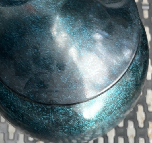 NEW LARGE METAL Alloy CREMATION URN FOR HUMAN ASHES BLUE 10”
