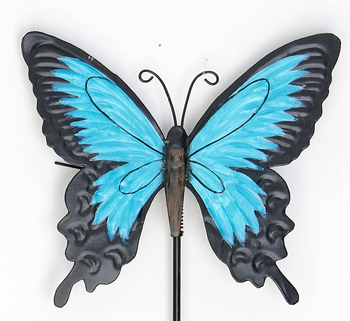 21″ Metal Butterfly Garden, Blue Stake, Multicolor