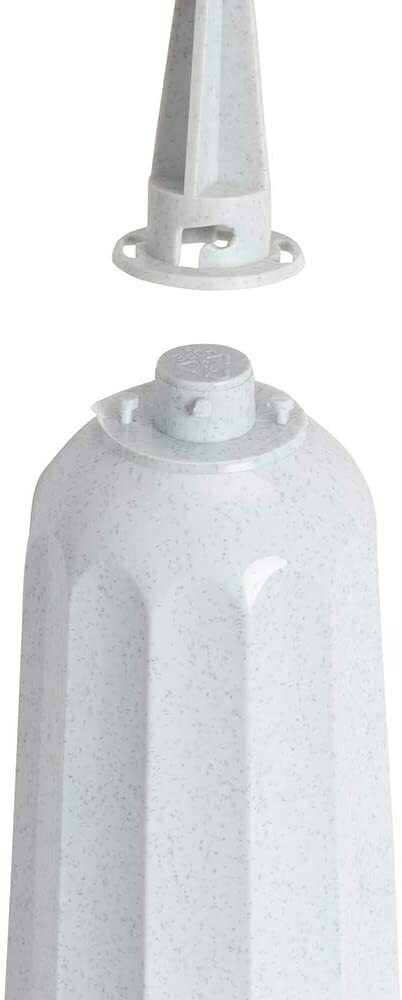 Novelty (#05016) Plastic Round Bottom Cemetery Vase, Stone – 3″ x 7″ (Qty 1)