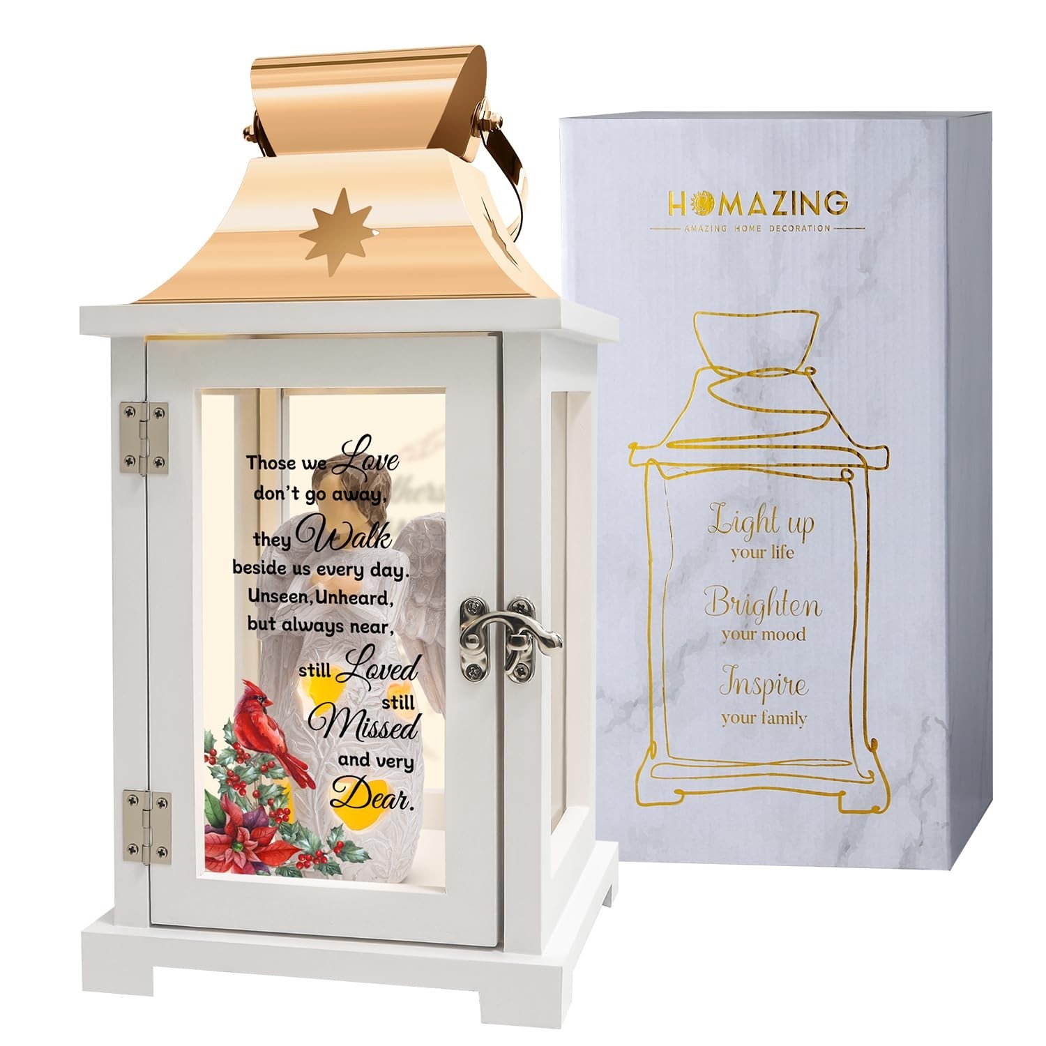 Memorial Lantern, Sympathy Gifts for Loss of Mom/Dad/Loved One, Bereavement G…