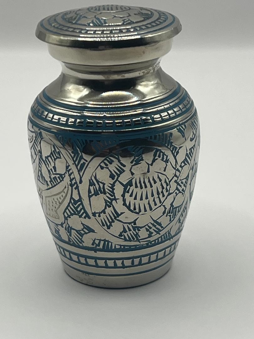 Blue Urn for Human Ashes Adult, Baby Urn, Cremation Urns Keepsakes
