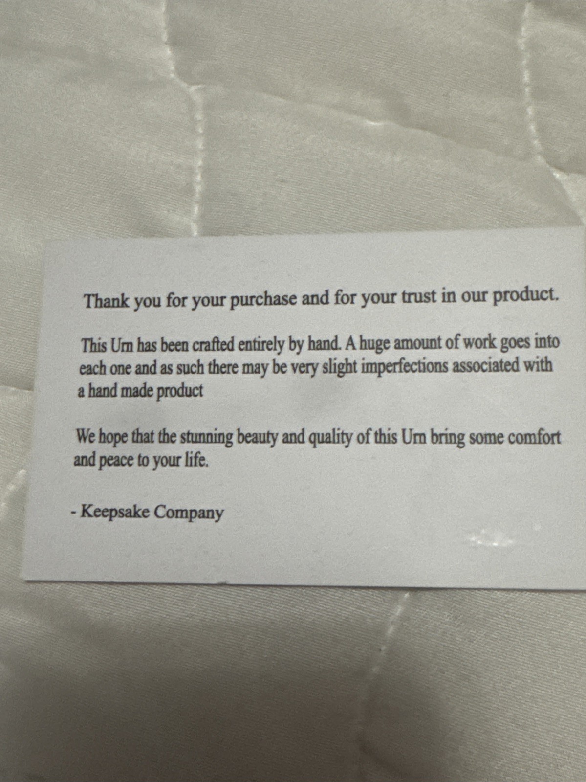 Silver and White Enamel Engraved Mini Keepsake Company Urn 3 inch NEW