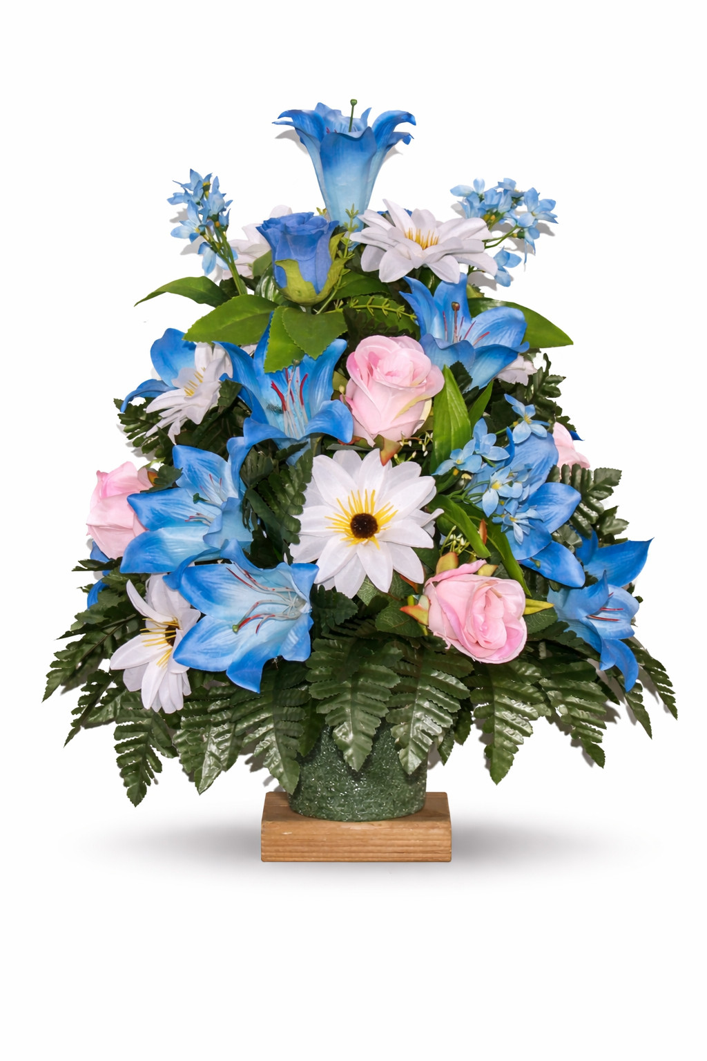 XL Handmade Spring Mixture-360 Degree-Cemetery Flower Arrangement – Artificial