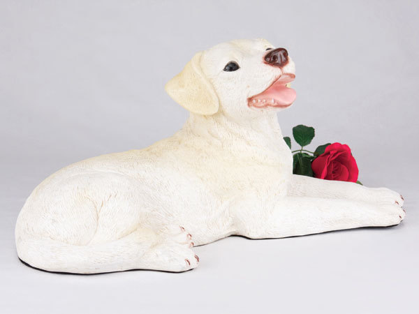 Extra Large 303 Cubic Inches Yellow Labrador Retriever Resin Urn for Ashes