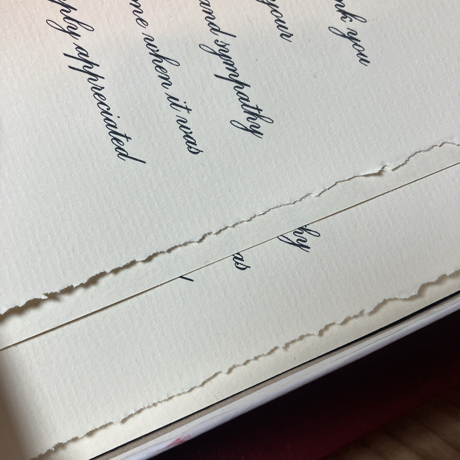 VTG Box 25 Sympathy Reply Blank Inside White Cards w/ Envelopes Funeral Thank U