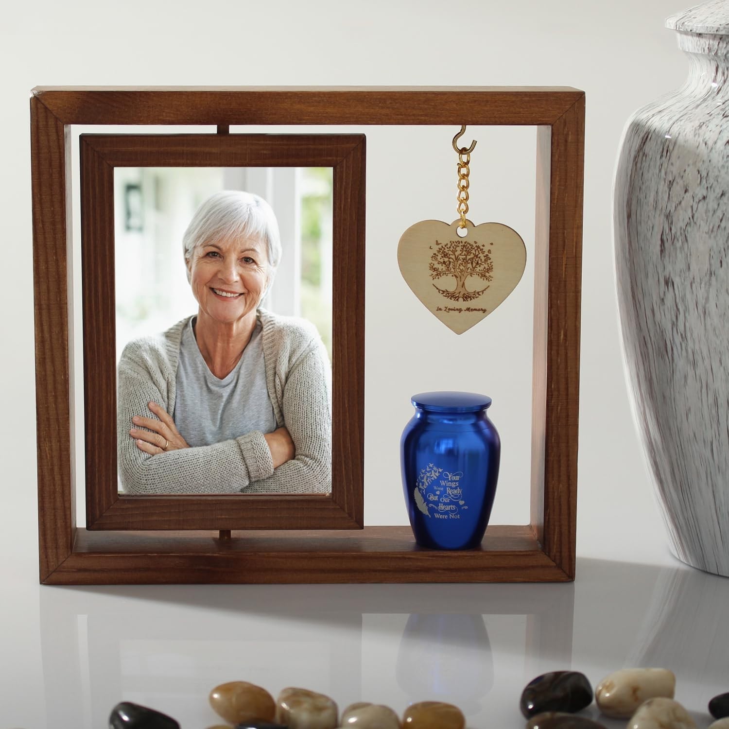 Rust-Resistant Keepsake Urn and Memorial Photo Frame for Lasting Tribute