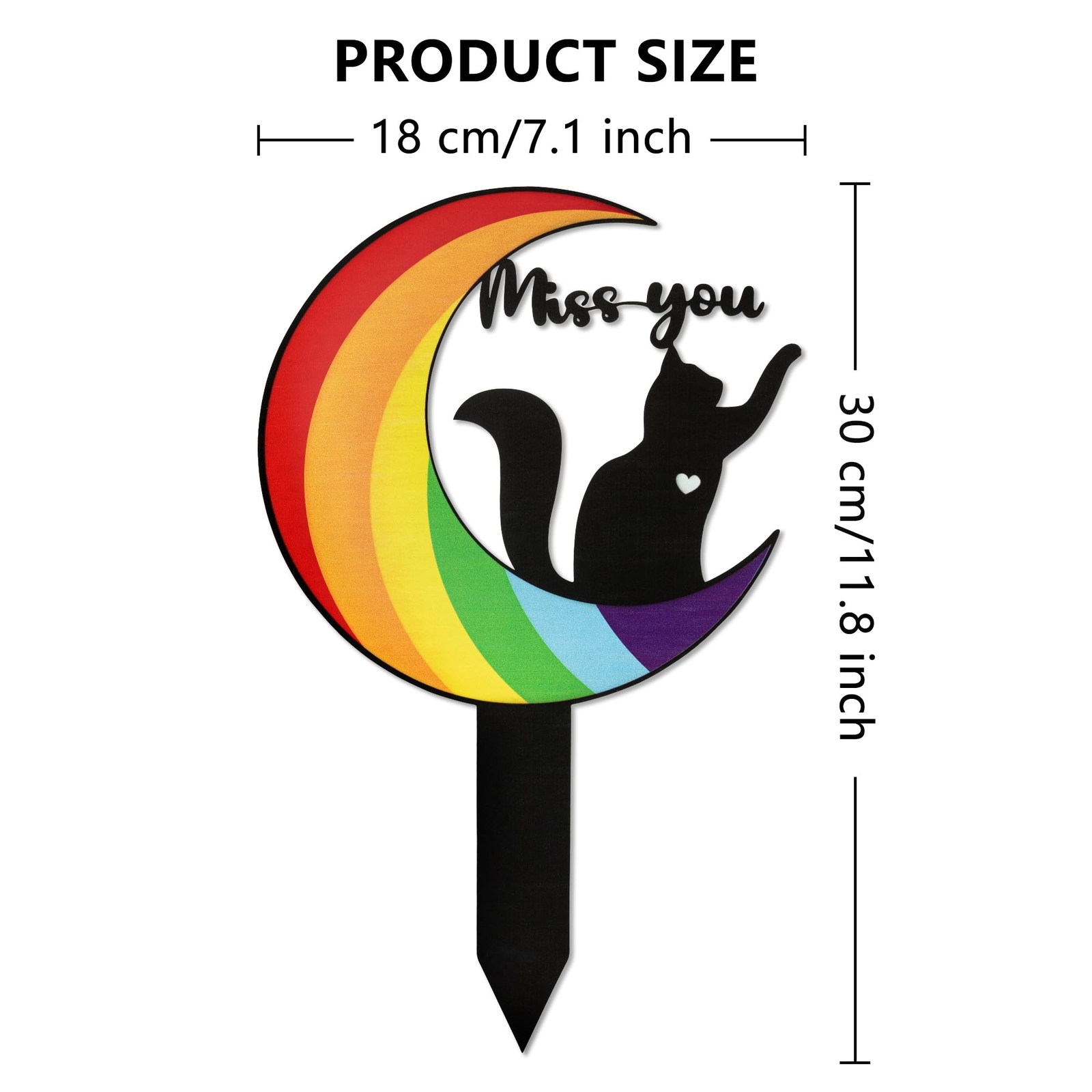 Cat Memorial Grave Markers, Pet Metal Sympathy Grave Plaque Stake, Cats Cemetery