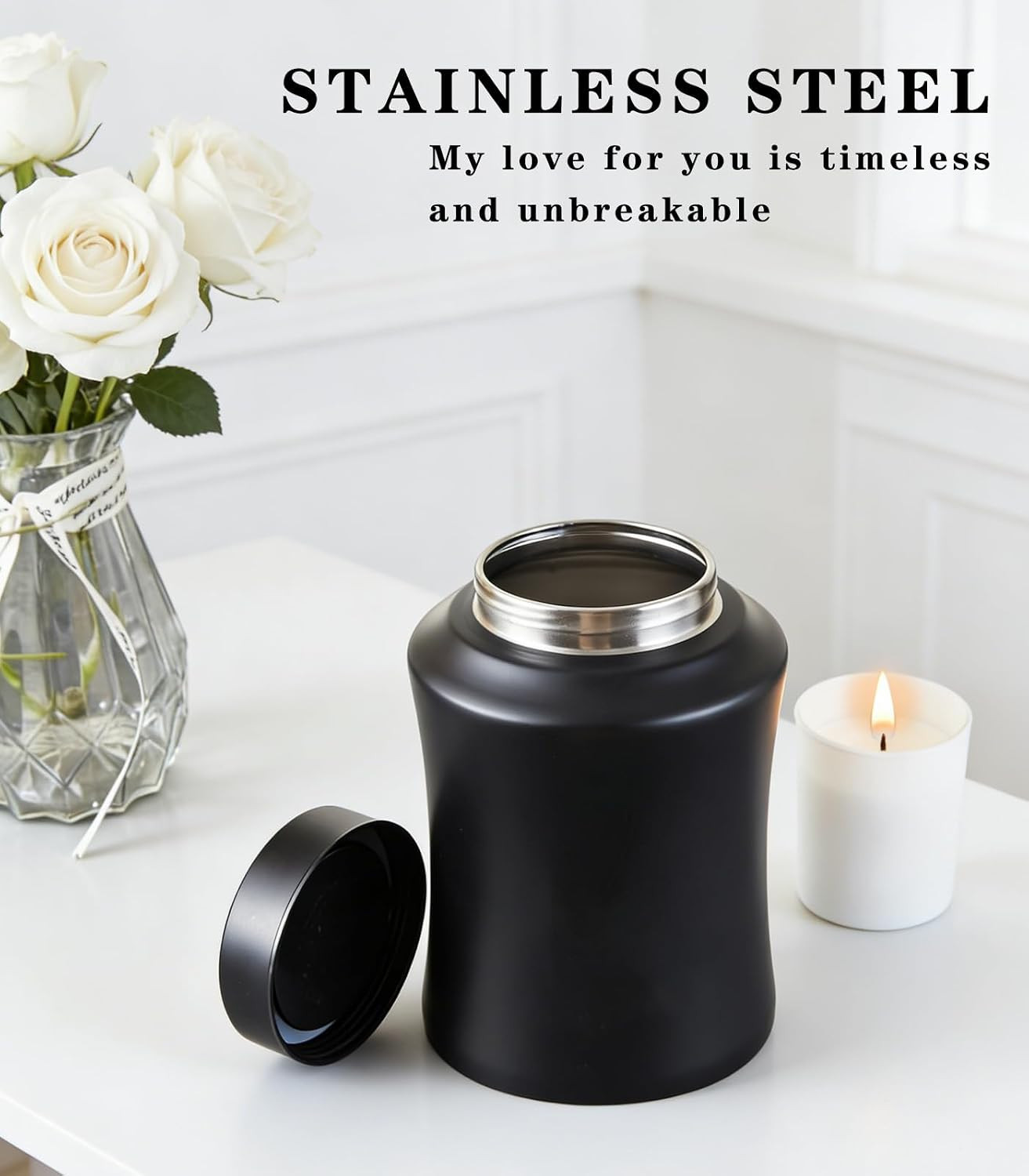 Urn for Ashes Adult Male/Female Black Large Cremation Urns for Man/Women Human R