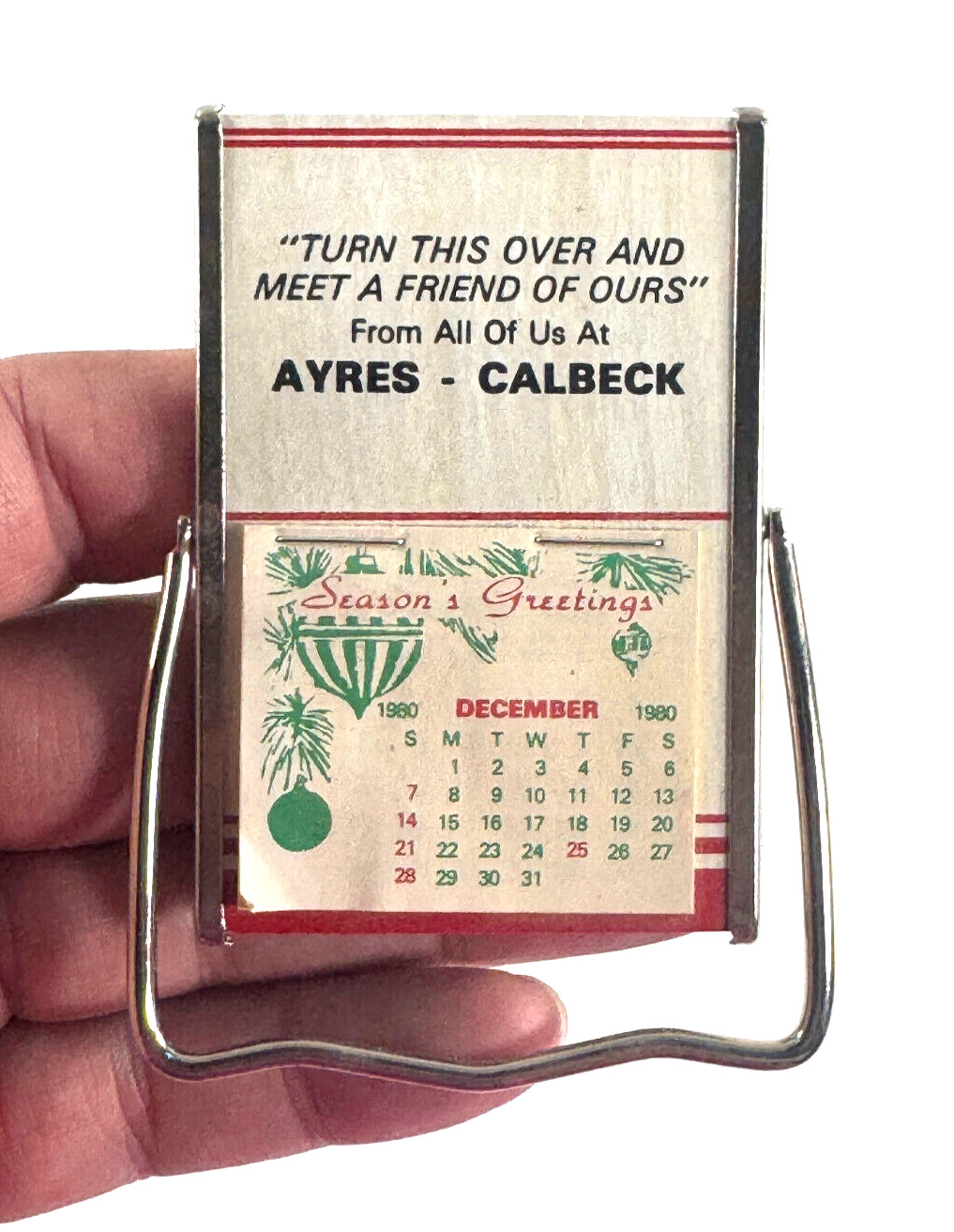 vtg Calbeck Mortuary Funeral Home Advertising Calendar Pratt Kansas KS