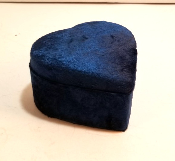 Cherishedly Yours Mini Keepsake Urn for Cremains Human Pet in velvet heart case