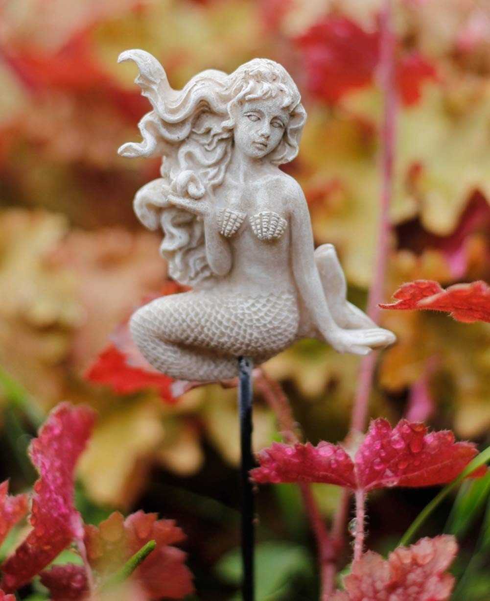MUAMAX Miniature Mermaid Garden Stakes Fairy Small, 9-mermaid-9