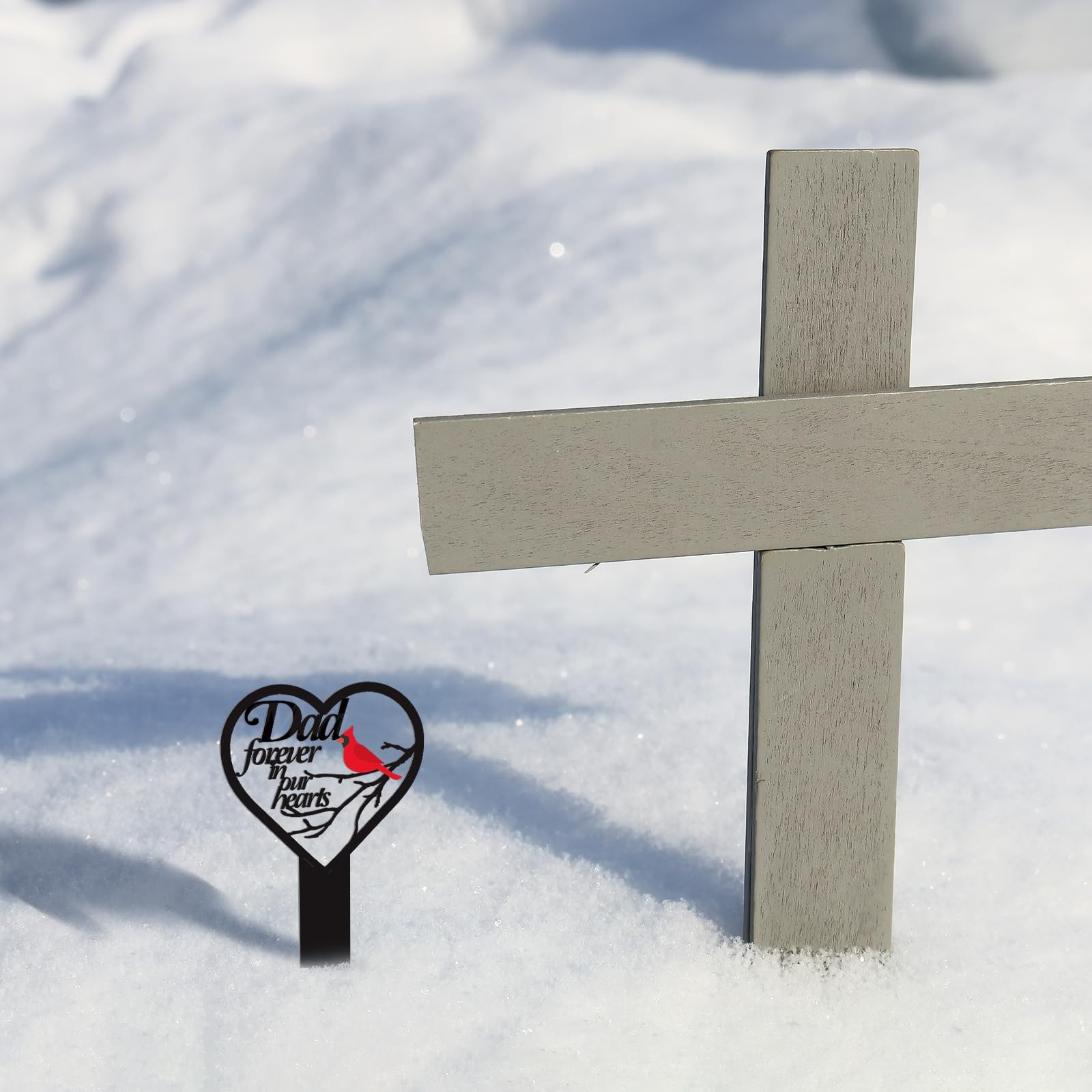 Father’S Day Dad Memorial Grave Markers for Cemetery Cardinals Heart Memorial Pl