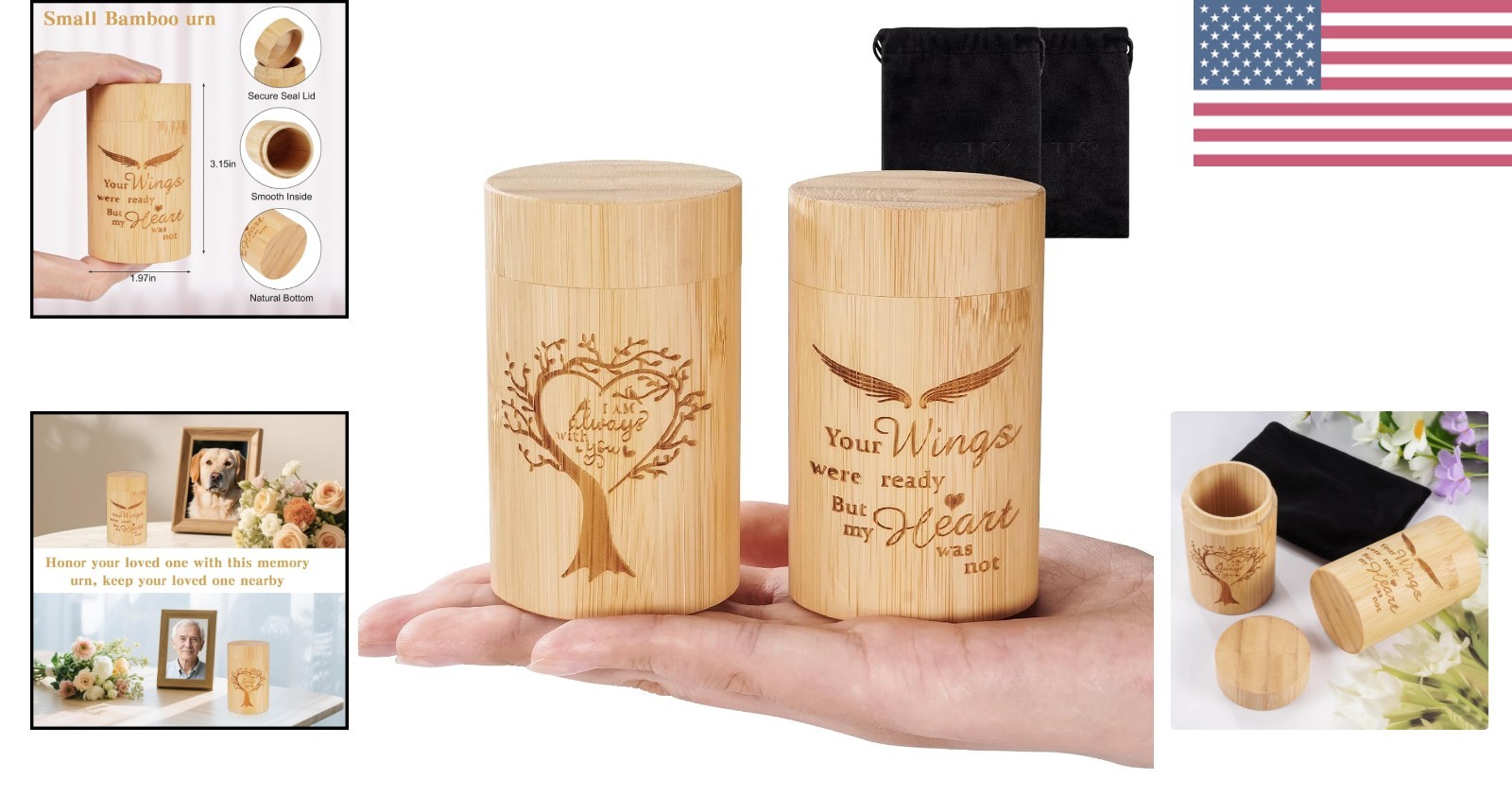 Small Urns for Human Ashes Keepsake Set of 2, Memorial Urns for Human Ashes, …