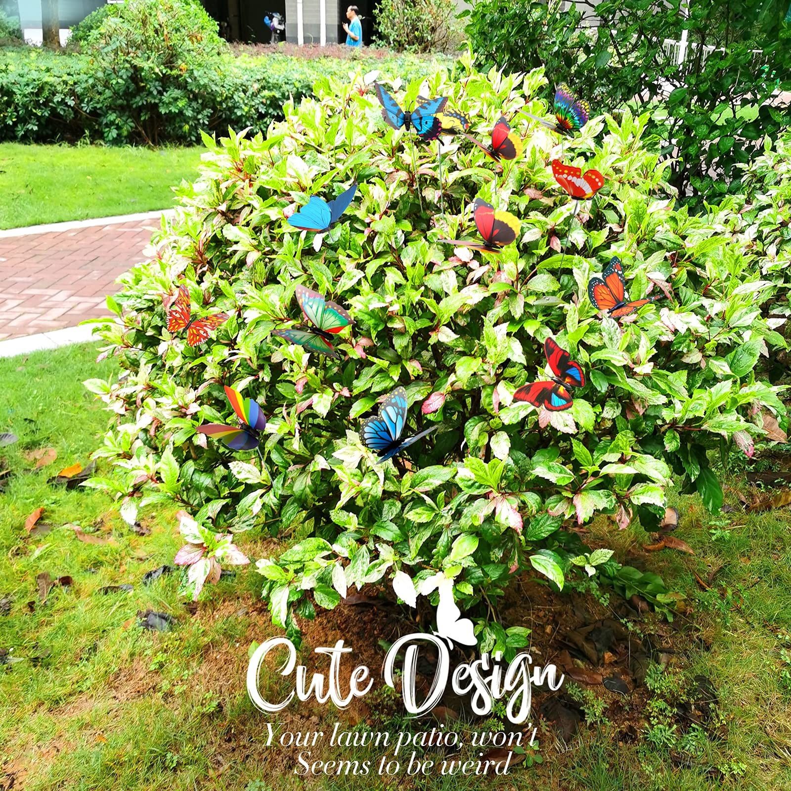 60 Pcs Butterfly Garden Decorations, 11.2 Inch PVC Waterproof Butterfly Stake…