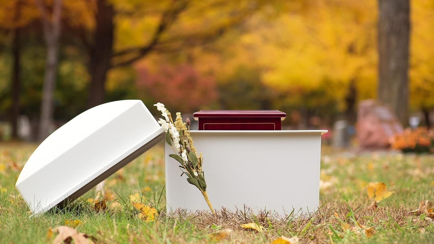 Compact Urn Vault for Underground Burial | Holds Small Cremation Urns or Temp…