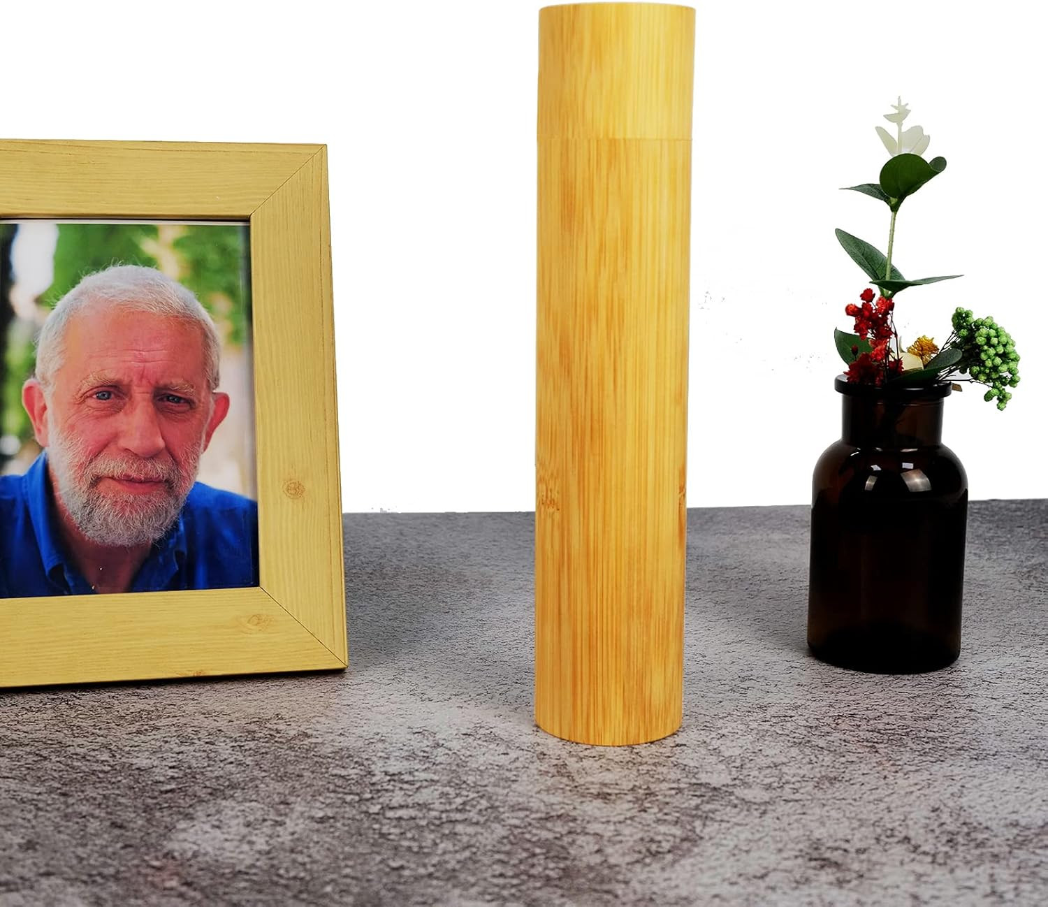 Small Bamboo Scattering Urn Tube for Human Ashes, 9’’X2’’ ECO & Biodegradable Fr