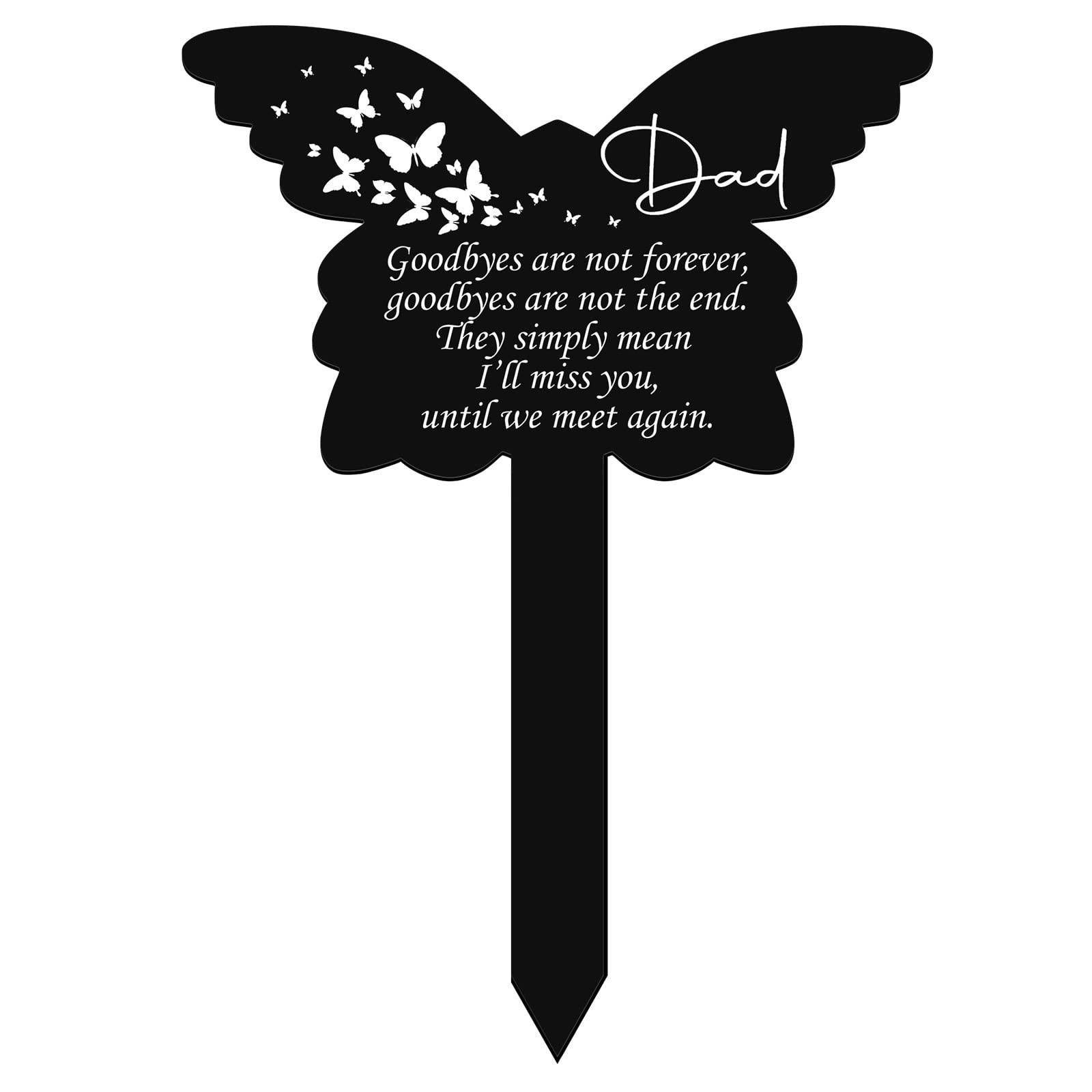 Cemetery Grave Decorations Waterproof Acrylic Grave Marker for Cemetery Butte…