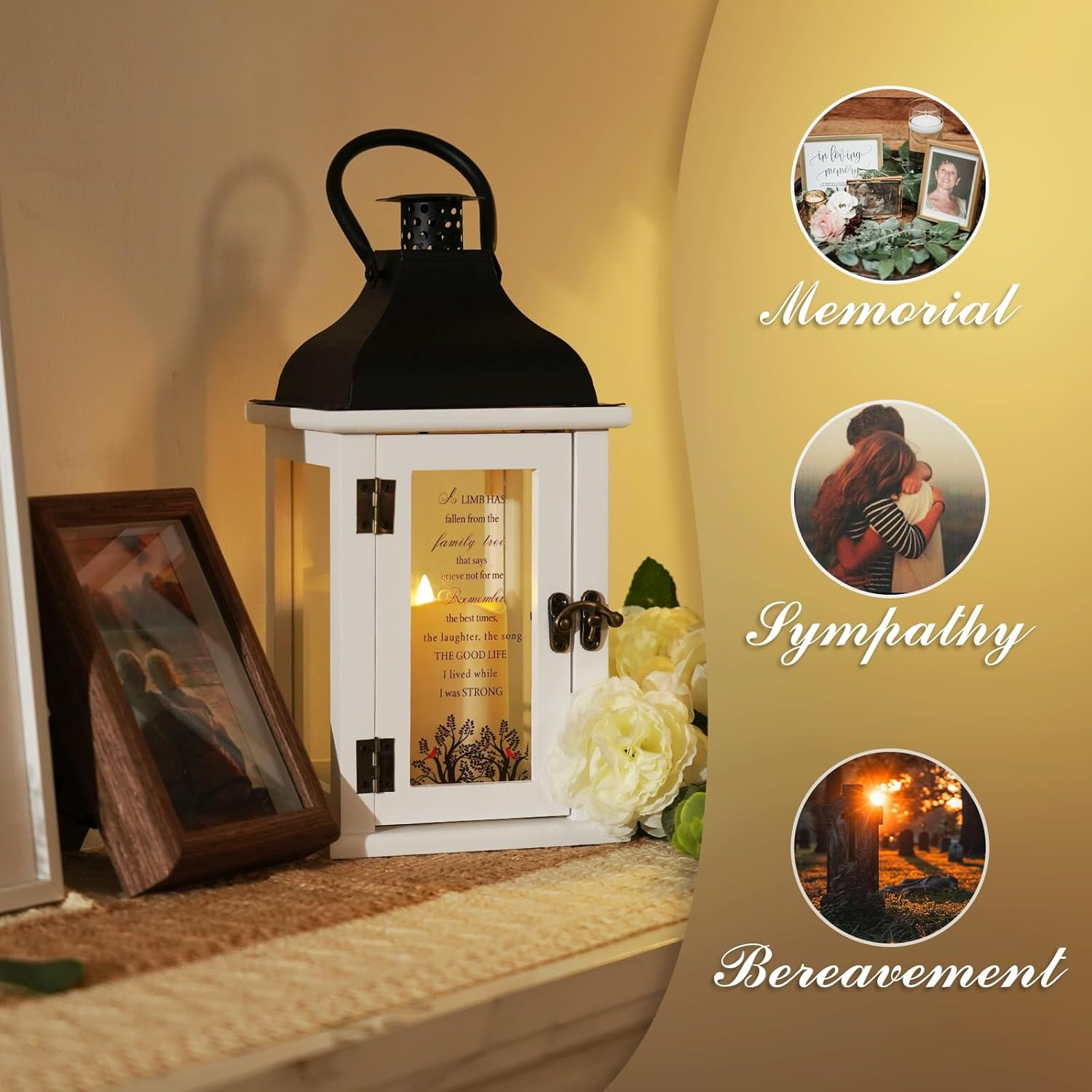 Homemory Memorial Lantern Bereavement Sympathy Gifts for Loss of Loved One, Memo