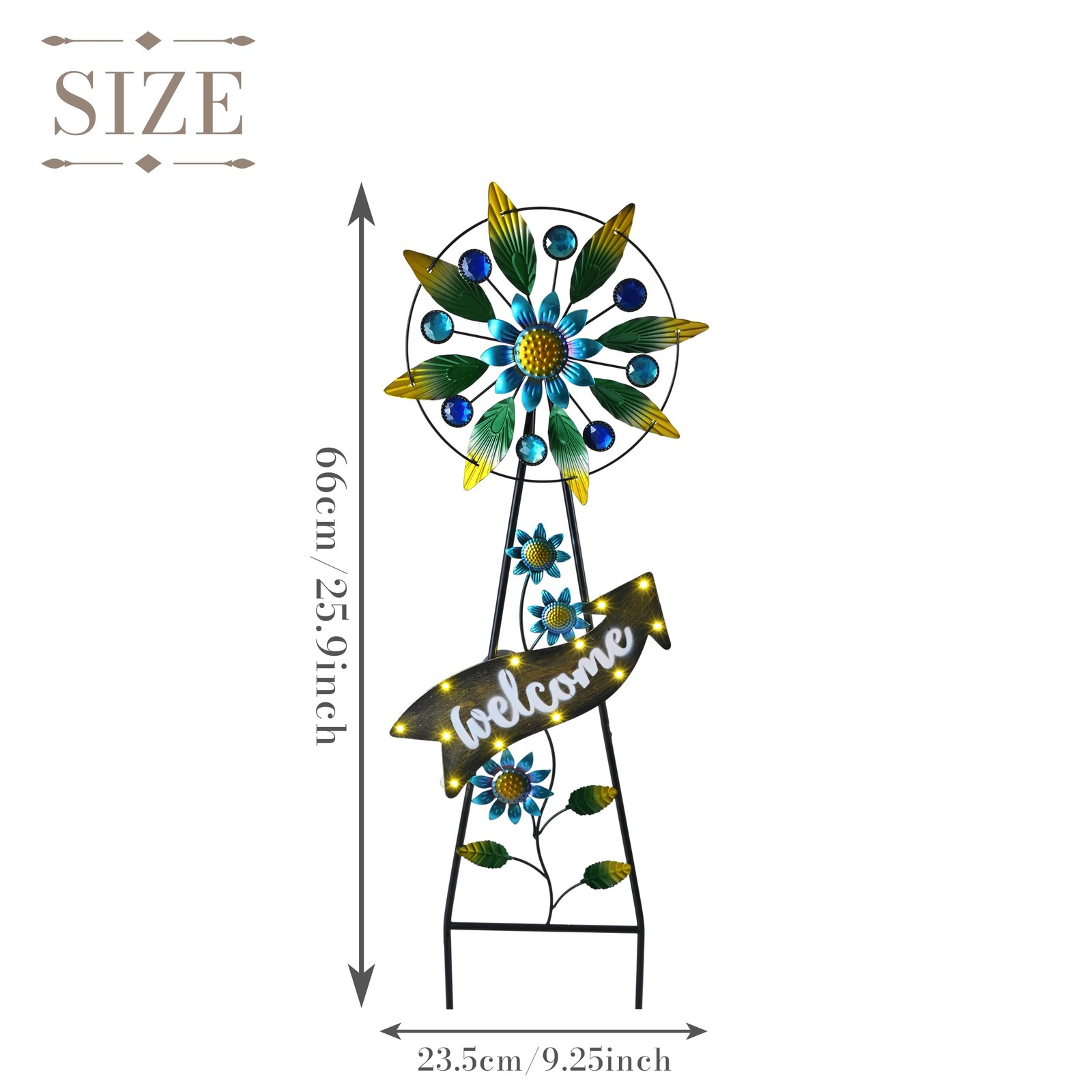 Wind Spinners Outdoor Solar Decor, Hummingbird Metal Windmill for Yard Decora…