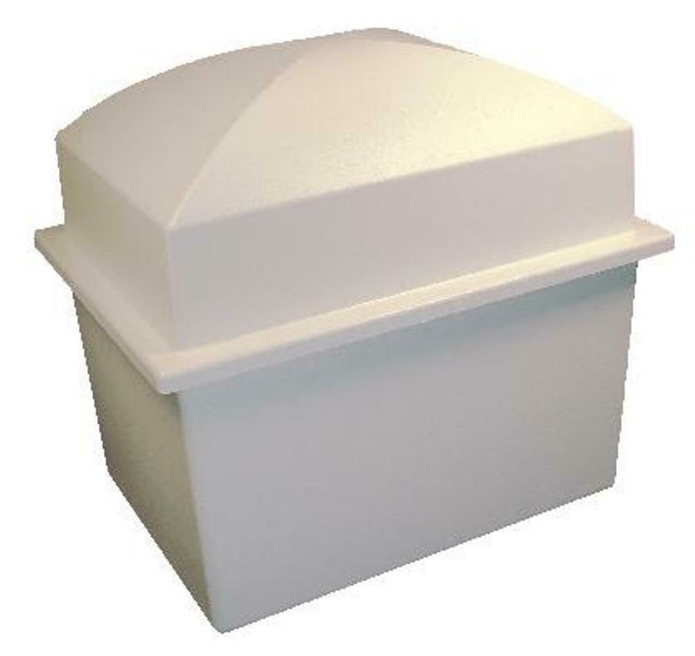 Crowne Vault Extra-Large White Polymer Double Funeral Cremation Urn Burial Vault